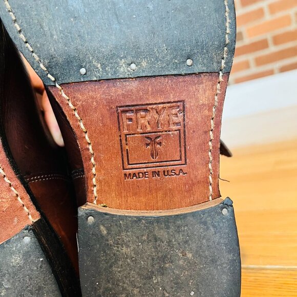 Vintage Congac Frye Distressed Engineer Boots Men's Size 11 D - Picture 16 of 16